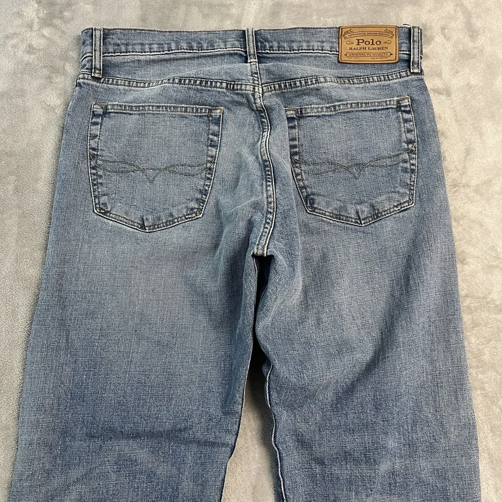 Polo Ralph Lauren Thompson Relaxed Jeans Mens 34x30 Blue Denim Straight Leg
